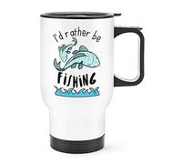 I'd Rather Be Fishing Travel Mug Cup with Handle