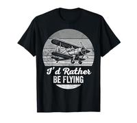 I'd Rather Be Flying Biplane Graphic T-Shirt