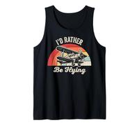 I'd Rather Be Flying Retro Plane Passion Tank Top