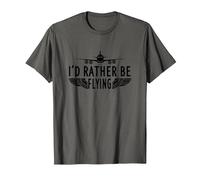 I'd Rather Be Flying T-Shirt, Men, Asphalt Grey, X-Large
