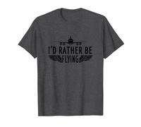 I'd Rather Be Flying T-Shirt, Men, Dark Heather Grey, 6X-Large
