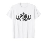 I'd Rather Be Flying T-Shirt, Men, White, 5X-Large