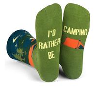 I'd Rather Be - Funny Socks For Men & Women - Gifts For Golfing, Hunting, Camping, Hiking, Skiing, Reading, Sports and more, Camping, One Size