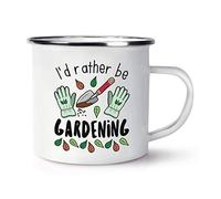 I'd Rather Be Gardening Enamel Mug Cup
