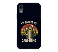 I'd Rather Be Gardening Vintage Watering Can Flowers Case for iPhone XR