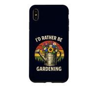 I'd Rather Be Gardening Vintage Watering Can Flowers Case for iPhone XS Max