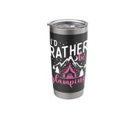 I'd Rather Be Glamping - Glamper Glamorous Camping Camper Stainless Steel Insulated Tumbler