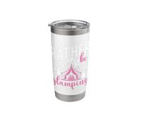 I'd Rather Be Glamping - Glamper Glamorous Camping Camper Stainless Steel Insulated Tumbler