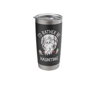 Id Rather Be Haunting, Sad Ghost Emo Goth Halloween Stainless Steel Insulated Tumbler