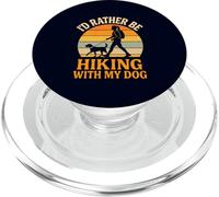 I'd Rather Be Hiking With My Dog Retro Outdoor Adventure PopSockets PopGrip for MagSafe