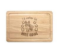I'd Rather Be Horse Riding Rectangular Wooden Chopping Board