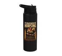 Id Rather Be Horsing Hobby Horsing Federation Stainless Steel Insulated Water Bottle