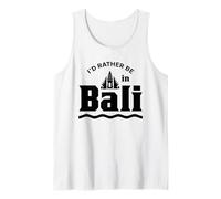 I'd Rather Be in Bali Summer Vacation Indonesia Waves Tank Top