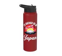 I'd Rather Be in Japan Stainless Steel Insulated Water Bottle