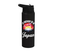 I'd Rather Be in Japan Stainless Steel Insulated Water Bottle