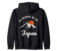 I'd Rather Be In Japan Vintage Retro Japan Zip Hoodie