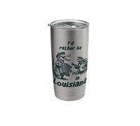 I'd Rather be in Louisiana, Swamp Pop Alligators and Turtle Stainless Steel Insulated Tumbler