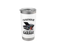 Id Rather Be in The Garage Mechanic Car Lover Dad Stainless Steel Insulated Tumbler