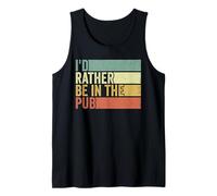 Id Rather Be in The Pub Drinking Bar Regular Quiz Night Tank Top