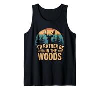 I'd Rather Be in The Woods Deer Hunting Tank Top