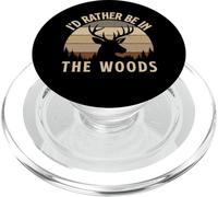 I'd Rather Be In The Woods - Hunting Lover Big Game Hunter PopSockets PopGrip for MagSafe