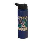 I'd Rather Be in The Woods Stainless Steel Insulated Water Bottle