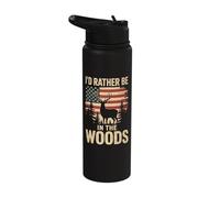 I'd Rather Be in The Woods Stainless Steel Insulated Water Bottle