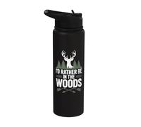 I'd Rather Be in The Woods Stainless Steel Insulated Water Bottle