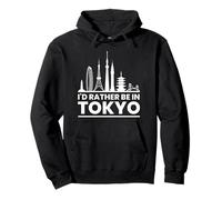 I'd Rather Be in Tokyo - Urban Skyline Graphic Pullover Hoodie