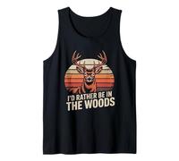 I'd Rather Be in Woods Deer Hunting Tank Top
