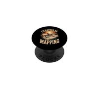 I'd Rather Be Mapping Cartographer Cartography Mapmaker PopSockets Adhesive PopGrip