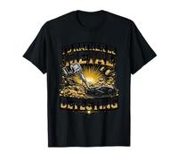 I'd Rather Be Metal Detecting Detector Gold Design T-Shirt