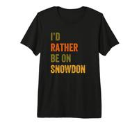 I'd Rather Be On Mount Snowdon Wales Retro Vintage Text Premium T-Shirt