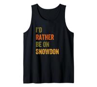 I'd Rather Be On Mount Snowdon Wales Retro Vintage Text Tank Top