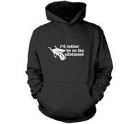 I'd Rather Be On The Allotment Unisex Hoodie - Black Medium