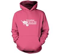 I'd Rather Be On The Allotment Unisex Hoodie - Pink Large