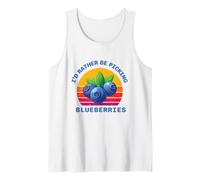 I'd Rather Be Picking Blueberries Summer Blueberry Picking Tank Top