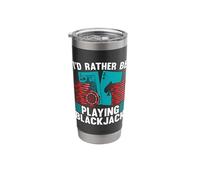 I'd Rather Be Playing Blackjack Gambling Classic Blackjack Stainless Steel Insulated Tumbler