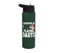 I'd Rather be Playing Darts Stainless Steel Insulated Water Bottle