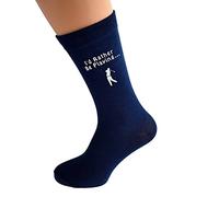 I'd Rather be Playing Golf with Golfer Image Design Mens NAVY BLUE Cotton Rich Socks, 6-12