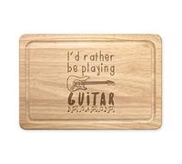 I'd Rather Be Playing Guitar Rectangular Wooden Chopping Board