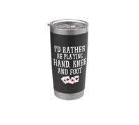 I'd Rather Be Playing Hand Knee and Foot Stainless Steel Insulated Tumbler