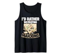 I'd Rather Be Playing Mahjong, Tile Game Player, Mah Jong Tank Top