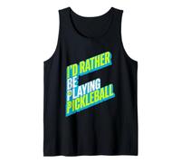 I'd Rather Be Playing Pickleball Bold Athletic Graphic Tank Top