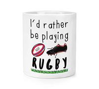 I'd Rather Be Playing Rugby Makeup Brush Pencil Pot