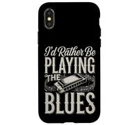 I'd Rather Be Playing The Blues Harmonica Case for iPhone X/XS