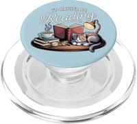 I'd Rather Be Reading Book Cat Coffee Cozy Librarian PopSockets PopGrip for MagSafe