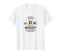 I'd Rather Be Someone's Shot of Whiskey Funny Drinking Quote T-Shirt, Men, White, 6XL