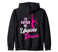 I'd Rather Be Upside Down - For A Pole Dancer - Pole Dancing Zip Hoodie