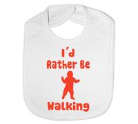 I'd Rather Be Walking - Funny Baby/Toddler/Newborn Bib/Gift White
